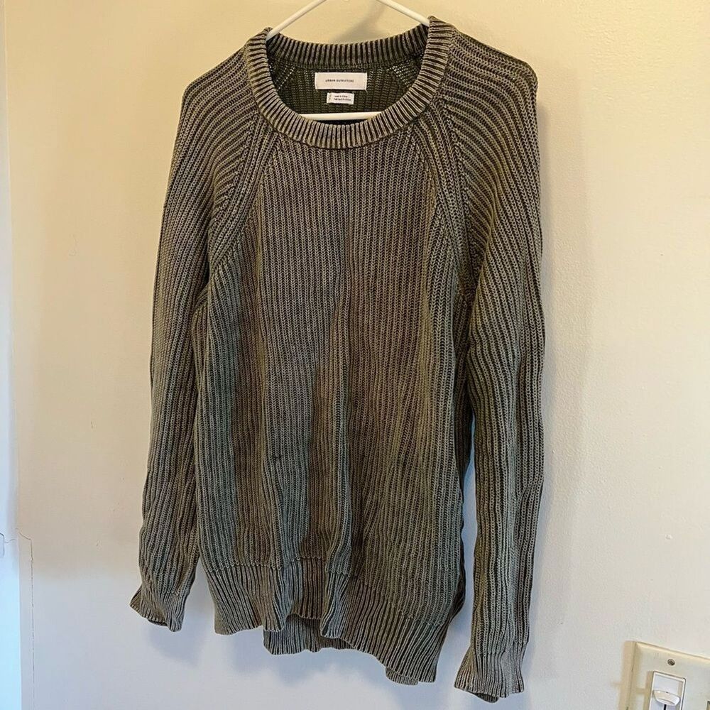 Grunge Olive Green Urban Outfitters Oversized Sweater Vintage Inspired Cobain